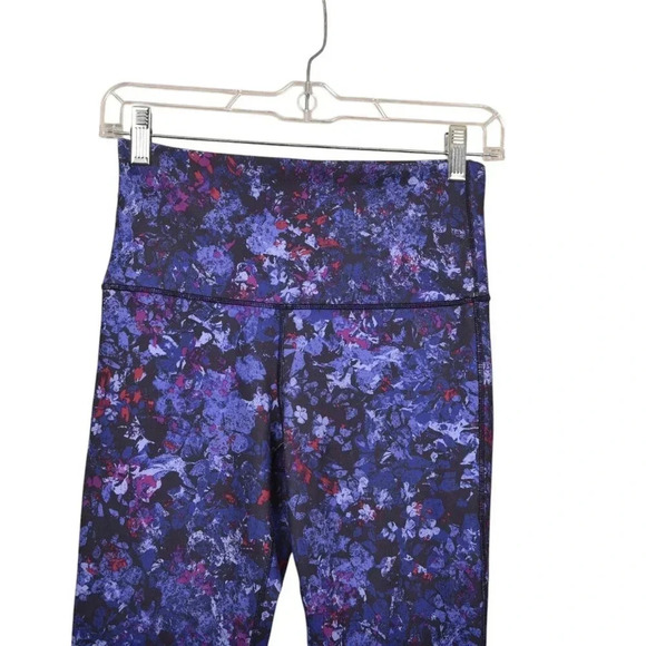 Ivivva  Rhythmic Tight Leggings Purple Black Mesh Athletic Size 14 - Picture 4 of 7